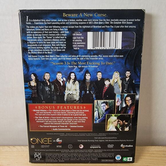 DVD Once Upon A Time Complete Third Season w/ outer sleeve - Picture 4 of 4